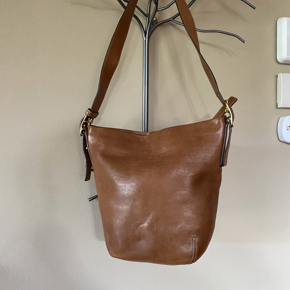 Leather COACH hobo bag